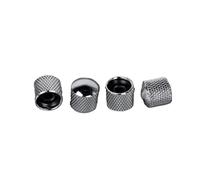 4pcs Bass Guitar Volume Tone Control Knobs Metal Dome Knobs Chrome/Black/Gold Choose(Chrome)
