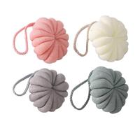 4pcs Bath Loofah Balls Pe Shower Puff with Rope for Bathing