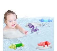 4pcs Bath Toys, Light Up Bath Toys for 3 Year Olds with 4 Animal Shapes, Pool plaything for Toddlers Age 1-5, Pool plaything for Time Fun and Swimming