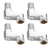 4PCS Bathtub Tap Adapter, 25mm to 20mm, Chrome Plated Shower Faucet Install Kit, Installation Adjustable Swing Arm Mount Replacement Part