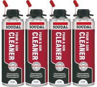 4PCS Bazaarist Soudal Foam & Gun Cleaner 500ml - Solvent-Based Aerosol Cleaner for PU Foam Guns - Fast-Acting & Easy to Use