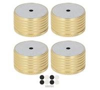 4PCS Bed Frame Support Legs, Furniture Risers for Sofa Table Chair, Aluminum Alloy Height Adjustable Legs 23 37mm with Non Slip Pads, Strong Load Bearing 50 500kg for Bed Frame (Bright Gold)