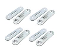 4Pcs Bed Rail Mounting Brackets Fasteners, Bed Accessories Fastener Invisible Bed Hinge Easy Installation for Wooden Bed Rails Headboards Footboards Bunk Beds