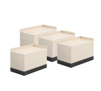 4pcs Bed Risers 7.5cm Four Pack with PP Tpu Beige for Tables