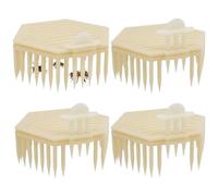 4pcs Bee Queen Cages Hexagon Bee Rearing Cage Queen Bee Pin Cage Bees Tools Supplies for Apiculture Protection Bee