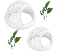 4PCS Betta Fish Accessories, Aquarium Accessories, Betta Hammock with Resting Leaf and Cave Decor, Fish Tank Essentials for Bettas, Safe Aquatic White Decor for Freshwater and Saltwate