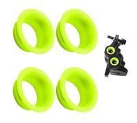 4PCS bicycle brake caliper cover kit, colored cover ring four-piston caliper kit, colored caliper ring set suitable for hydraulic four-piston MT5 MT7 bicycle brakes (Light green)