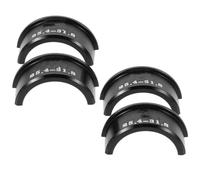 4pcs Bicycle Handlebar Adapter Clamp for 25.4 to 31.8mm Conversion | Metal Shim, 3.5x1.7x1.5cm Size, Black Finish, for Mountain Bike Stems and Cycling Setup