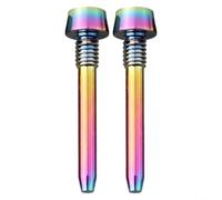 4pcs Bike Alloy Disc Brake Caliper Pad Retaining Pin Set, M4x26mm Screw Bolt for Magura for MT2/MT4/MT5/MT6/MT8(Rainbow-color)