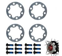 4pcs Bike Electric Scooter Brake Disc Spacer,Brake Disc Spacer 6 Holes Washer 2/5mm A-luminum A-lloy for E-Bike,Hub B-rake D-isc S-pacer Pad for 44mm Rotors with Screws,Electric Bike Conversion Kit