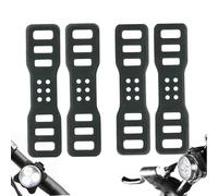 4Pcs Bike Light Silicone Straps, Universal Rubber Mount for Handlebar