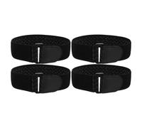 4pcs Bike Rack Straps Adjustable Wheel Stabiliser for Travel Carrier | Black 23.6x2 Inch Hook and Loop Set, Secure Tyre Fixation, Weather Resistant Webbing