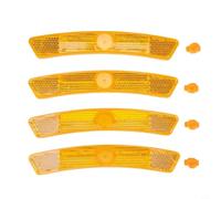 4Pcs Bike Reflective Strips For Spokes Of The Wheel, Replacement Road Bikes Wheels Spokes Reflectors, 125X 20Mm(Yellow)