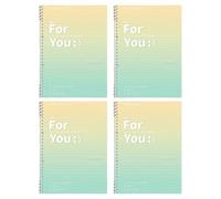 4Pcs Binder Notebook 26 Hole Binders Notebook Journals Refillable Binder Planner 8.27''x11.4'' 240Sheets Lined Student Writing Pad