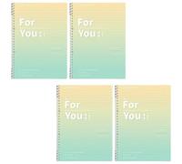 4Pcs Binder Notebook for Student 26 Hole Punched Binder Notebook Journal 240 Sheets Lined Paper 8.27''x11.42'' Work Efficiency Planner