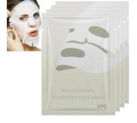 4PCS Bio Collagen Overnight Face Mask,Korean Glass Skin Face Masks,Korean Collagen Face Mask Skincare,Bio Coll-agen Real Deep Mask Overnight,Deep Hydrating Colla-gen Overn-ight Mask Reduce Fine Lines