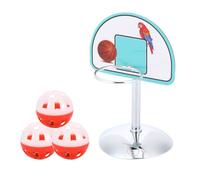 4pcs Bird Basketball Hoop Educational for Parrots, Metal Plastic | Cage Enrichment for Budgies, Training Sessions and Owner Interaction, Assorted Bright Colours Random Color