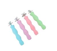 4PCS Bird Beak Grinding Perch Bird Parrot Cage Stand Platform Foot Claws Grinding Chewing Toys (Large size)