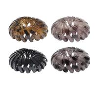 4Pcs Birds Nest Hair Clips Expandable Bird Nest Shaped Hair Loops, Ponytail Holder Clip Hair Claw Clamps Hair Accessories For Thin, Thick, Soft, Curly Hair