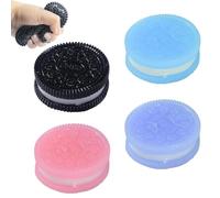 4PCS Biscuit Stress Relief Toy Oreo Squishy Taba Cookie Squishy Fidget Toys