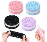 4Pcs Biscuit Stress Relief Toy, Pinching Biscuit Simulation Squishy Toy, Anxiety Relief Sensory Toy,Soft Decompression Toy, Stress Squeeze Fidget Toys for Kids and Adults, Taba Squishy, Fufu Squishy