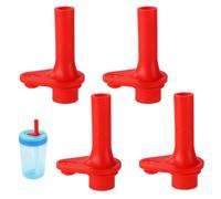 4pcs Bite Valve for Zak Designs Kelso, Silicone Replacement Bite Valve Compatible with Zak Designs Kelso 15 Oz/16oz Reusable Cup Lid Replacement Straws Accessory (Red)
