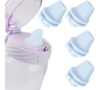 4PCS Bite Valve Replacement Compatible with Ello 32oz Cooper Stainless Steel Water Bottles-Water Bottle Mouthpiece, BPA-Free Silicone Cap Lid Spouts for Ello 18/22/40oz Accessories Parts (Blue)