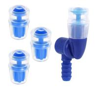 4pcs Bite Valve Replacement Kit, Silicone Mouthpiece Replacement Accessories Includes 1 Spout Connector and 3 Nozzle Blue Core for Hydration Bladder Compatible with Camelbak