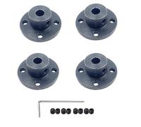 4Pcs Black 6mm Flange Coupling Connector, Rigid Guide Steel Model Coupler Accessory, Shaft Axis Fittings for DIY RC Model Motors