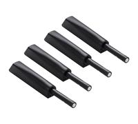 4pcs Black ABS Push Touch Latch for Cabinet Doors, Firm Stable Closer