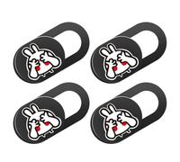 4pcs Black Abs Webcam Slider Privacy Cover for Laptop Computer