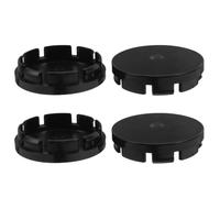 4pcs Black ABS Wheel Centre Caps for Alloy Wheels and Hub Protection | Weather Resistant Plastic Construction, Garage Fitting, DIY Modification Use, Sl inish for Mechanics and Owners