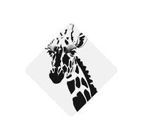 4pcs Black And White Giraffe Car Aroma Diffuser Square Hanging Fragrance Tablet Car Interior Decoration Closet Shoe Closet Fragrance Freshener