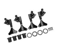4Pcs Black Bass Sealed Tuning Pegs Tuners Machine Head Knob Bass String Tuning Peg Replacement Part Enduring Machine Head Knobs