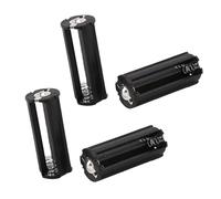 4Pcs Black Battery Holder for 3 x 1.5V AAA Batteries Flashlight Torch Flashlights Handheld Flashlights, Size: 53 x 21mm/ 2.1 x 0.83 inch(L*D)