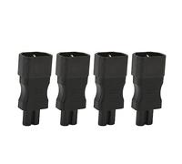 4Pcs Black C14 to C7 Adapter, IEC320 Plug and Play, High 2500W, Safe and