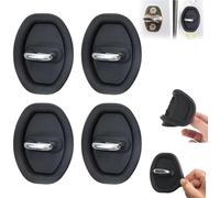 4Pcs Black Car Silicone Door Latch Protective Covers, Universal Fit, Silicone Exterior Finish Accessories