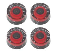 4pcs Black Electric Guitar Knobs Set for Volume and Tone Adjustment