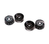 4Pcs Black Electric Guitar Speed Knobs for 6mm Pots, Lightweight Plastic | Portable Replacement Parts, Compatible with Similar Guitars, Abalone Blue Green B-stock Appearance, Practical Accessory Set