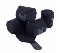 4Pcs Black Equestrian Leg Bandage Wraps, 12cm Horse/Pony Stable Bangages Safety Protection