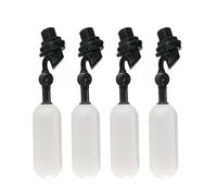 4Pcs Black Floating Ball Valves, Automatic Water Level Control Valve, Adjustable Ballcock for Ponds, RV, Hydroponic Systems(G1/2)