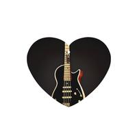 4pcs Black Guitar Car Aroma Diffuser Heart Shape Hanging Fragrance Tablet Car Interior Decoration Closet Shoe Closet Fragrance Freshener