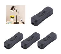 4PCS Black Low Profile In-Line Torpedo Switch, Inline Cord Switch, Bulb Swi/tch for Small Appliance or Lamp, Accepts 2 Core Round or Flat Wire, Light Power Swit/ch, On Off S/witch, Table Lamp S/witch