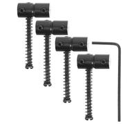 4pcs Black Metal Bass Guitar Saddle for Electric Bass Bridge | Firm Mounting, Reduces Unwanted Resonance, Fine Height Adjustment, Rehearsal and Regular Practice Use