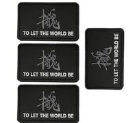 4Pcs Black Metal Gear Solid to Let The World Be Patch Military Hook Loop Tactics Morale Applique Patches Appliques Trim and Embellishments