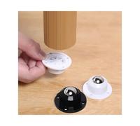 4PCS Black Mini Swivel Caster Wheels - 360° Rotatable Stainless Steel Adhesive Casters for Carts Workbenches Furniture - Heavy Duty Universal Wheel
