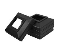 4Pcs Black Plastic Decorative Post Skirt for Square Posts and Guardrails | Base Concealment, Split Design, 10.5x10.5x3cm, Suits Deck Posts, Stairs, Property Managers and Contractors