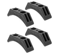 4pcs Black Plastic Dumbbell Rack Stand Weightlifting Tools | Stable Base Design, Smooth Rounded Edges, Space Saving Storage, Protects Flooring, Suitable for Gym Owners and Enthusiasts
