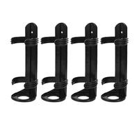 4pcs Black Plastic Fire Extinguisher Brackets for Vehicle SUV | Non-slip padded design, heavy duty hold, prevents tipping and rolling, travel storage use
