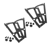 4pcs Black Plastic Flip Down Shoe Cabinet Hinges, Two Pairs Fittings | No Drilling Required, Easy Installation, Loosening Resistant, Quiet Movement for Single Layer Rotating Shoe Storage Doors